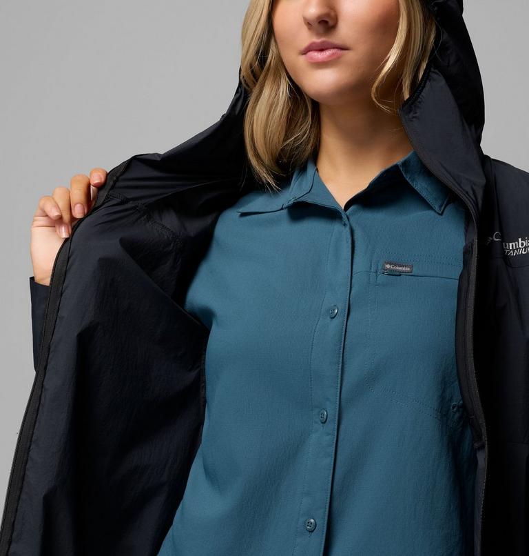 Cortavientos con capucha Khyex Pro para mujer, Color: Black, image 6