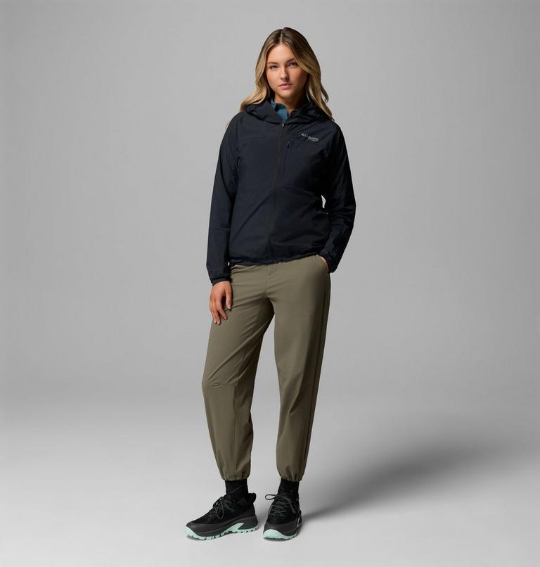 Cortavientos con capucha Khyex Pro para mujer, Color: Black, image 2