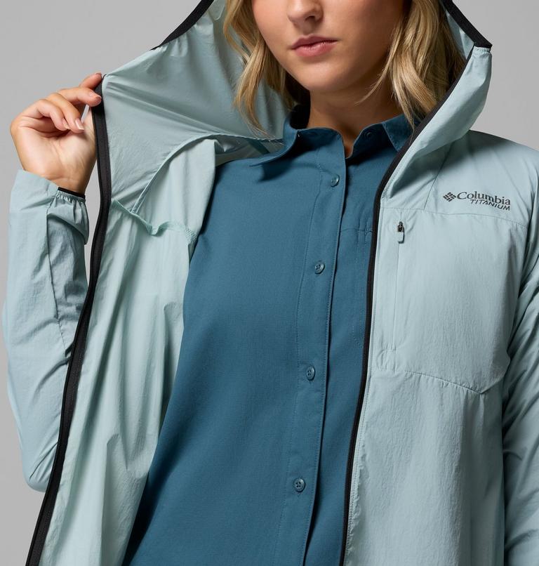 Cortavientos con capucha Khyex Pro para mujer, Color: Crushed Blue, image 6