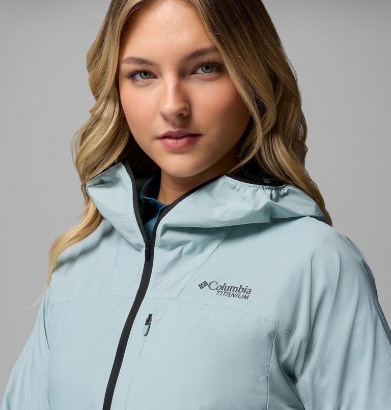 Cortavientos con capucha Khyex Pro para mujer, Color: Crushed Blue, image 7