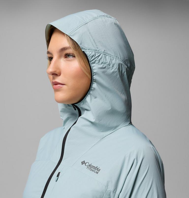 Cortavientos con capucha Khyex Pro para mujer, Color: Crushed Blue, image 8