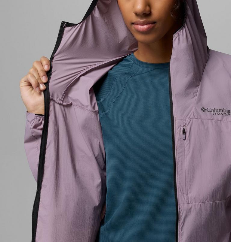 Cortavientos con capucha Khyex Pro para mujer, Color: Shale Purple, image 6