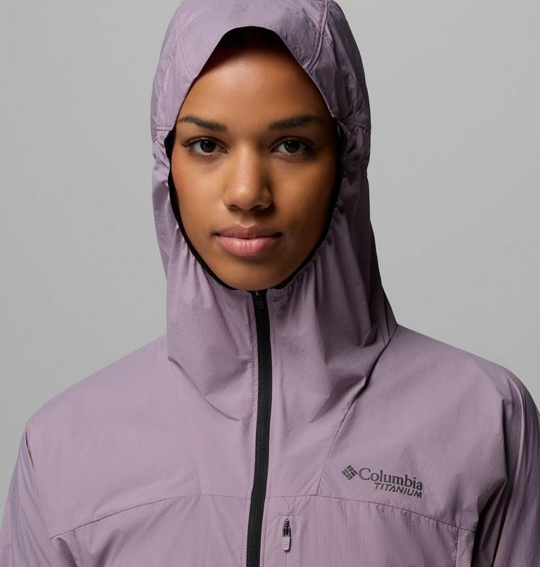 Cortavientos con capucha Khyex Pro para mujer, Color: Shale Purple, image 7