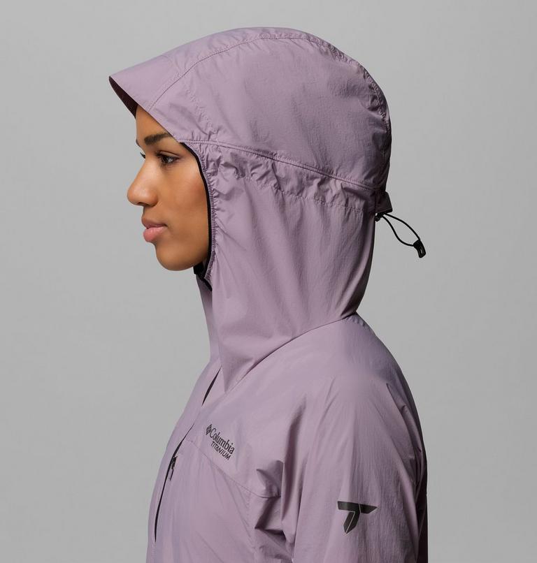 Cortavientos con capucha Khyex Pro para mujer, Color: Shale Purple, image 8