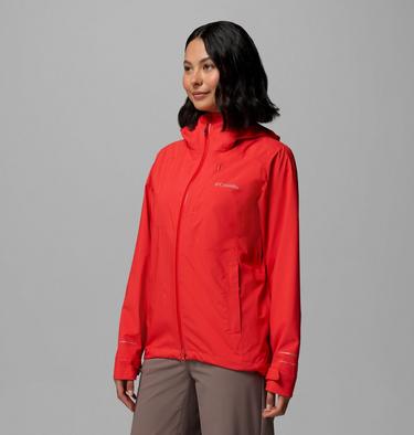 Women's Trailborne 2.5L Shell, Color: Poppy Red, image 12
