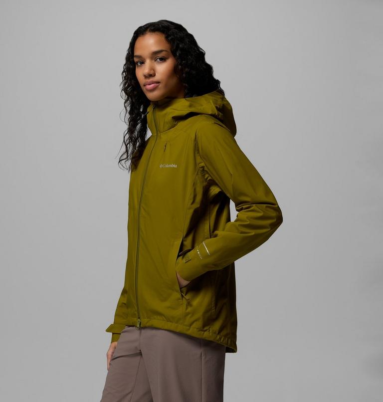 Women's Trailborne 2.5L Packable Waterproof Jacket, Color: Mossy Green, image 4