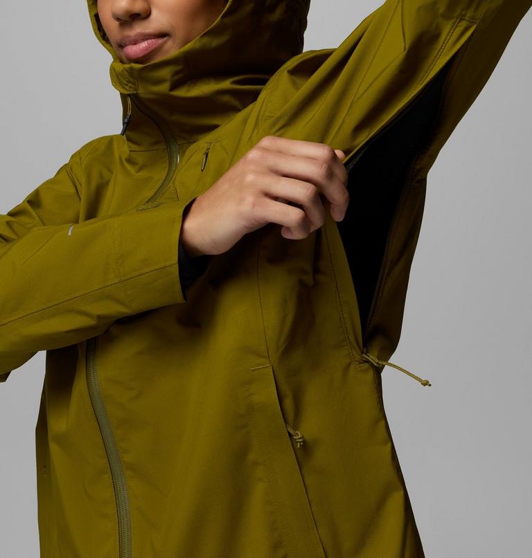 Women's Trailborne 2.5L Packable Waterproof Jacket, Color: Mossy Green, image 10