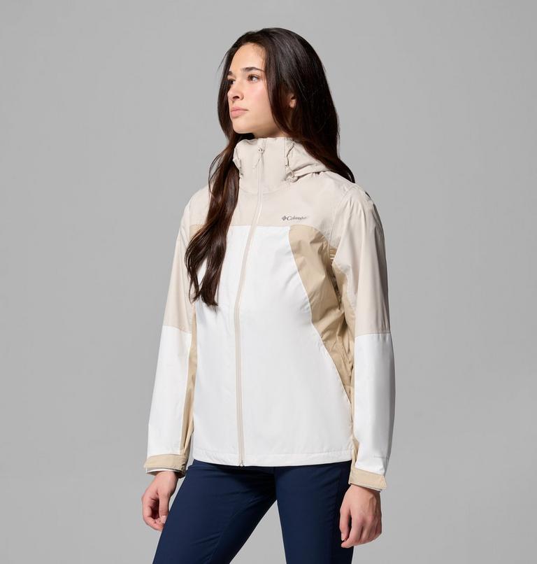 Women's Inner Limits IV Waterproof Jacket, Color: Sea Salt, Dark Stone, Ancient Fossil, image 4