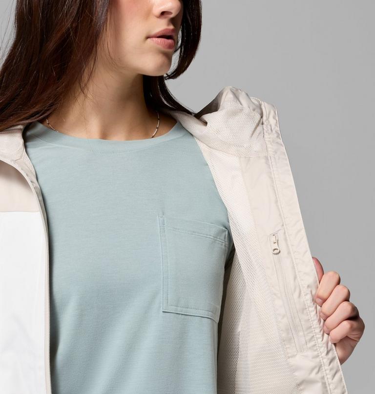 Women's Inner Limits IV Waterproof Jacket, Color: Sea Salt, Dark Stone, Ancient Fossil, image 6
