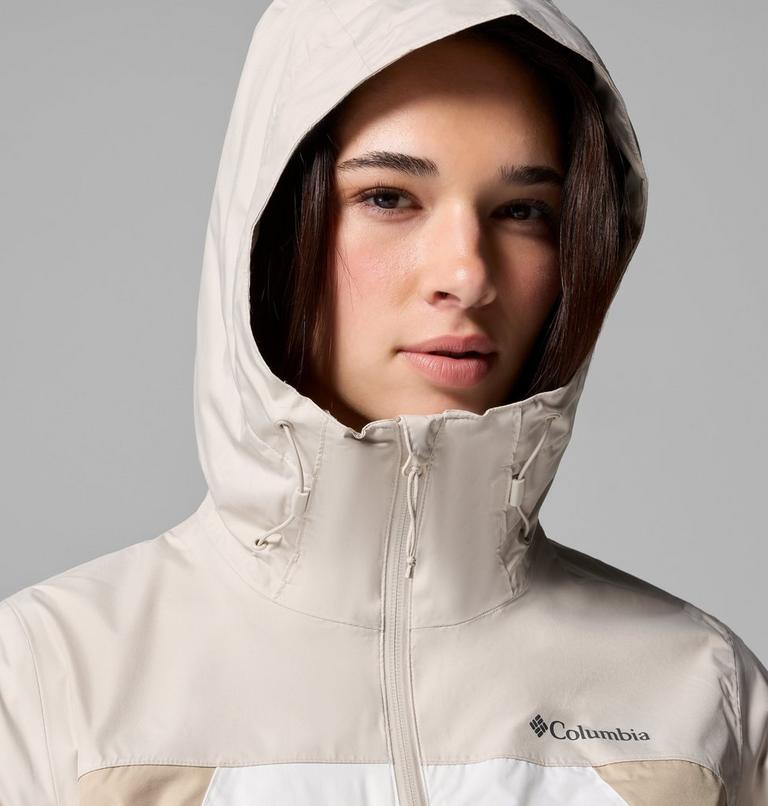 Women's Inner Limits IV Waterproof Jacket, Color: Sea Salt, Dark Stone, Ancient Fossil, image 7