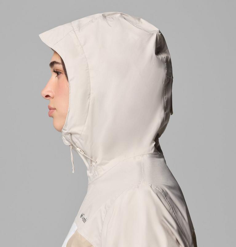 Women's Inner Limits IV Waterproof Jacket, Color: Sea Salt, Dark Stone, Ancient Fossil, image 8