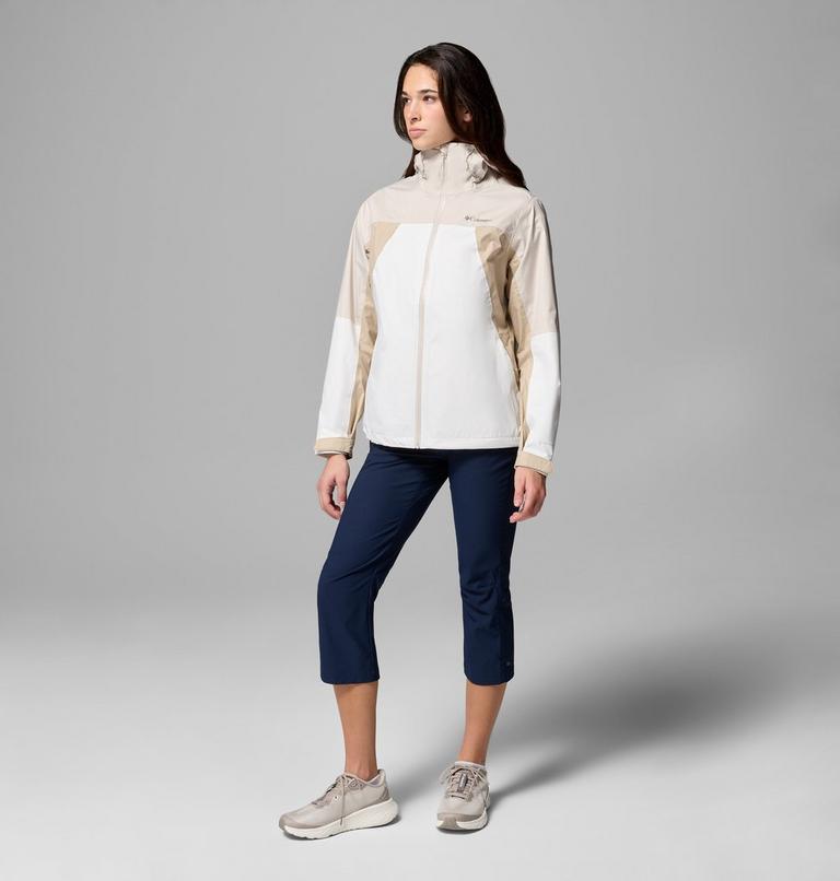 Women's Inner Limits IV Waterproof Jacket, Color: Sea Salt, Dark Stone, Ancient Fossil, image 2