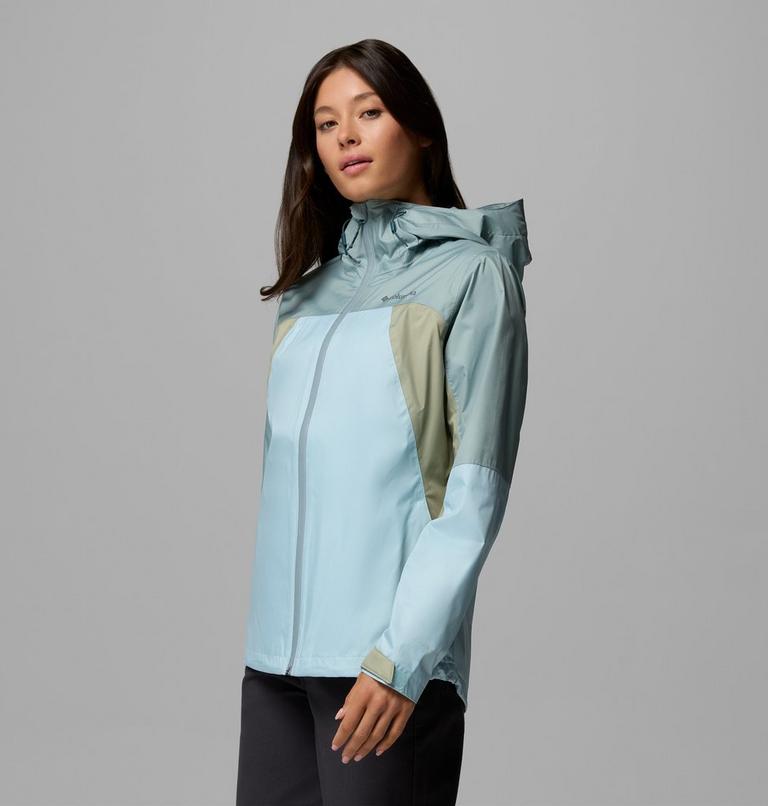 Women's Inner Limits IV Waterproof Jacket, Color: Marine Light, Crushed Blue, Safari, image 4