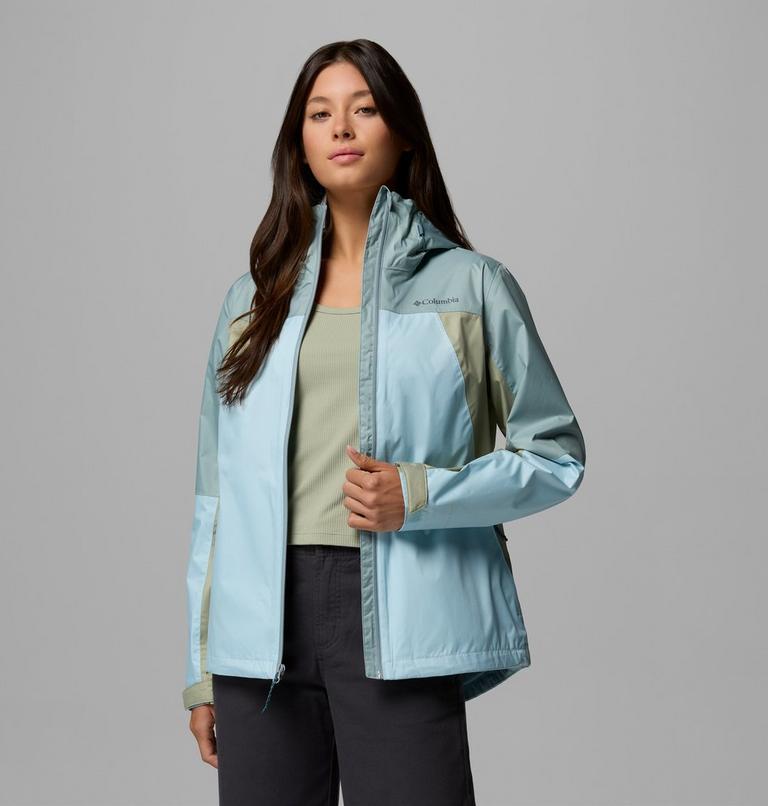 Women's Inner Limits IV Waterproof Jacket, Color: Marine Light, Crushed Blue, Safari, image 5