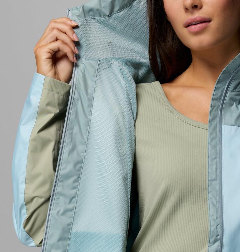 Women's Inner Limits IV Waterproof Jacket, Color: Marine Light, Crushed Blue, Safari, image 6