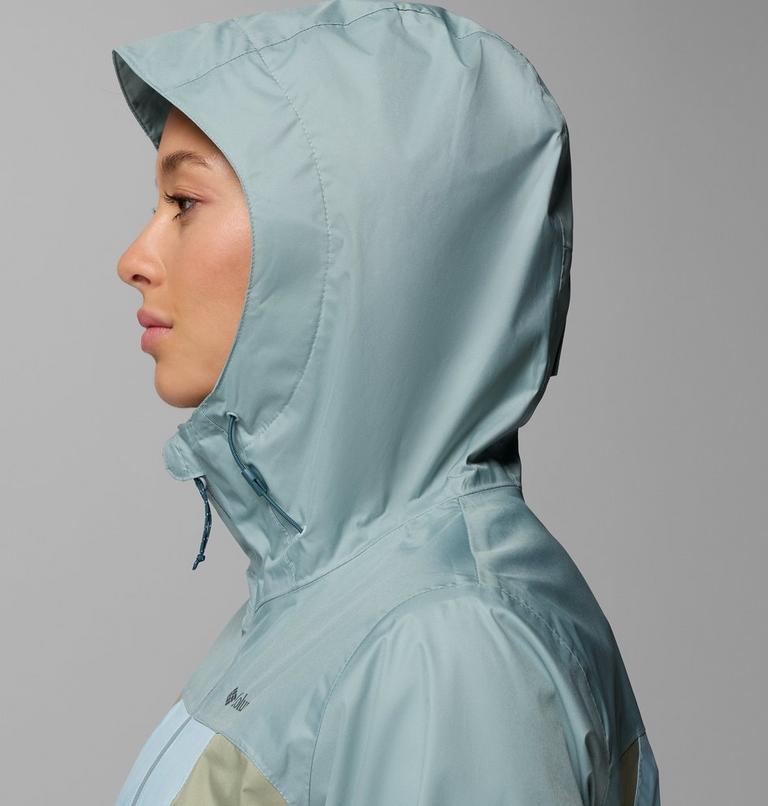 Women's Inner Limits IV Waterproof Jacket, Color: Marine Light, Crushed Blue, Safari, image 8
