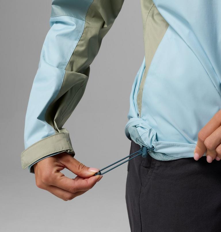 Women's Inner Limits IV Waterproof Jacket, Color: Marine Light, Crushed Blue, Safari, image 9