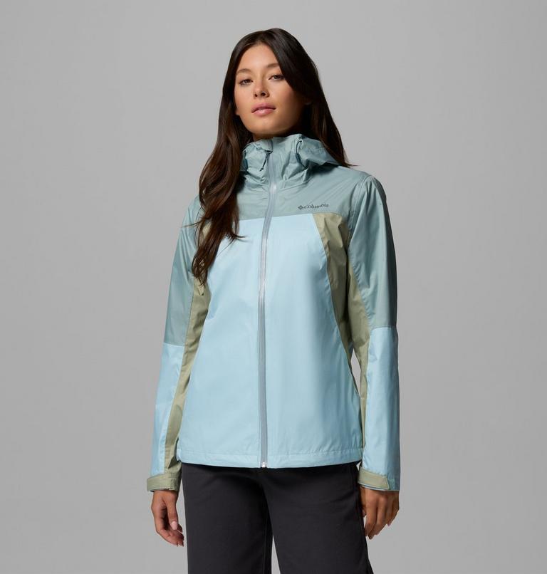 Women's Inner Limits IV Waterproof Jacket, Color: Marine Light, Crushed Blue, Safari, image 1