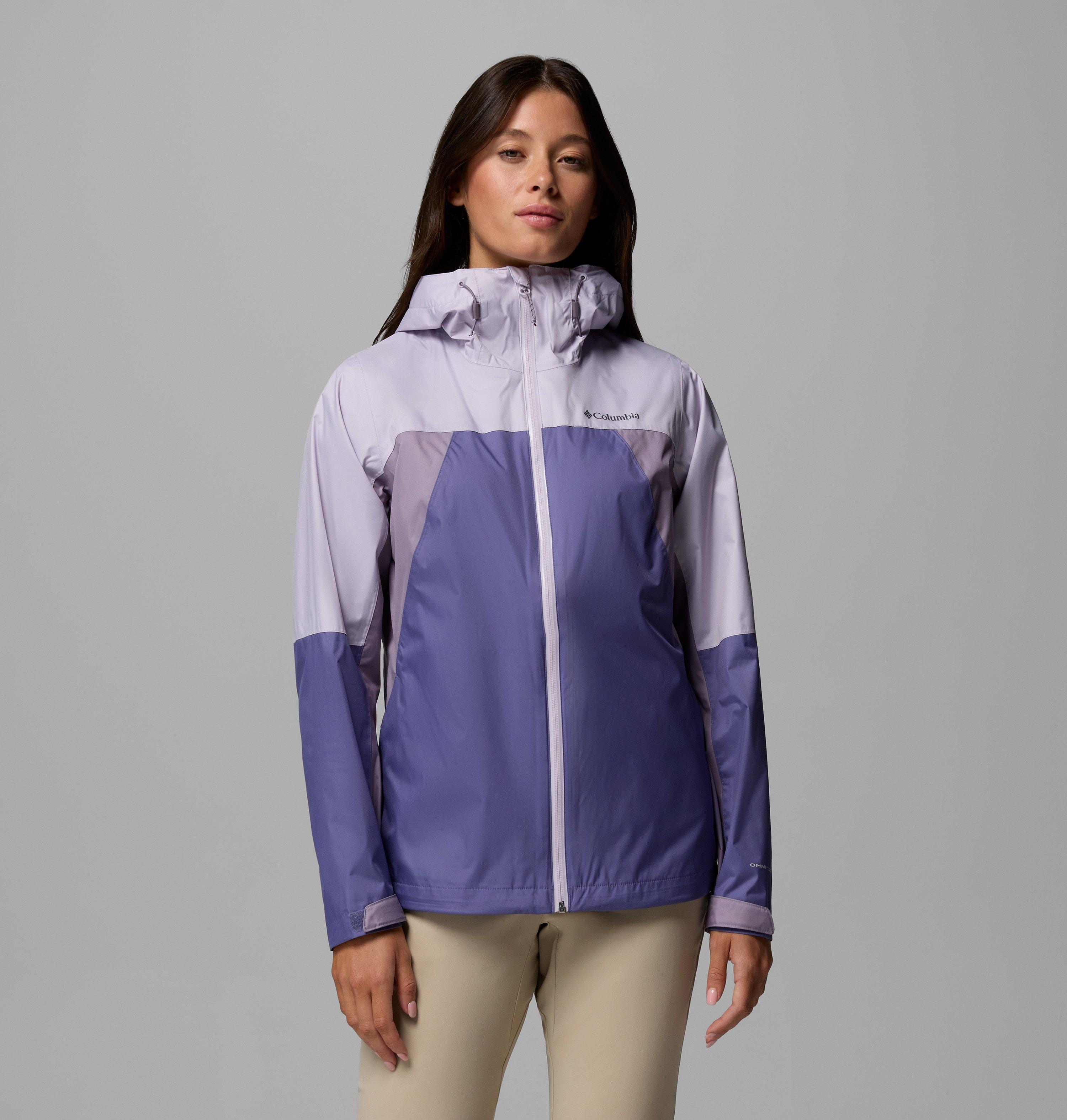 Columbia Sportswear Women's Purple Columbia - Inner Limits™ Iv Waterproof Jacket - Stormwatch, Lavender Pearl, Shale Large