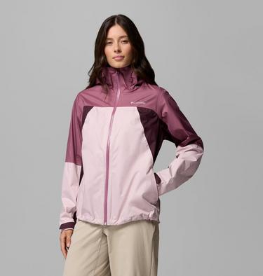 Women's Inner Limits IV Waterproof Jacket, Color: Mineral Pink, Antique Mauve, Moonvista, image 4