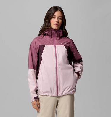 Women's Inner Limits IV Waterproof Jacket, Color: Mineral Pink, Antique Mauve, Moonvista, image 1