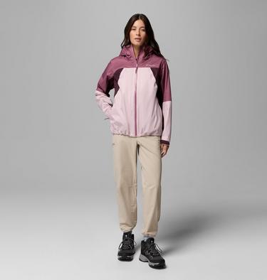Women's Inner Limits IV Waterproof Jacket, Color: Mineral Pink, Antique Mauve, Moonvista, image 2