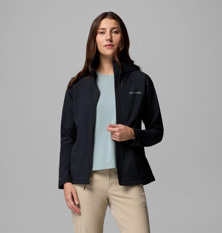 Women's Trailborne Hooded Softshell Jacket, Color: Black, image 5