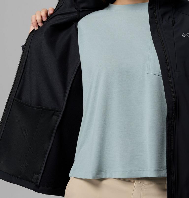 Women's Trailborne Hooded Softshell Jacket, Color: Black, image 6