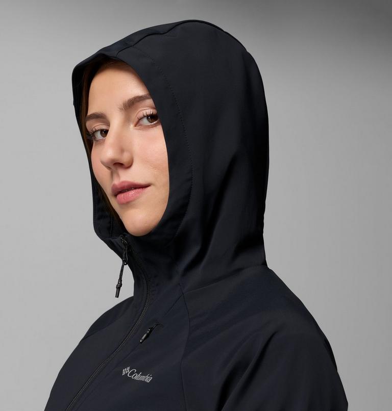 Women's Trailborne Hooded Softshell Jacket, Color: Black, image 8