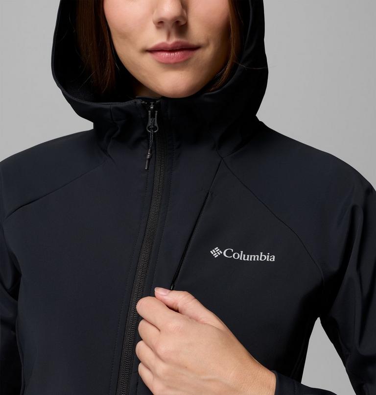 Women's Trailborne Hooded Softshell Jacket, Color: Black, image 9