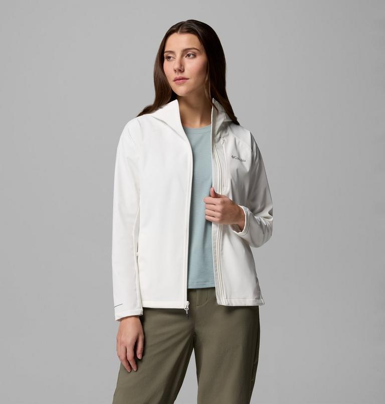 Women's Trailborne Hooded Softshell Jacket, Color: Sea Salt, image 5