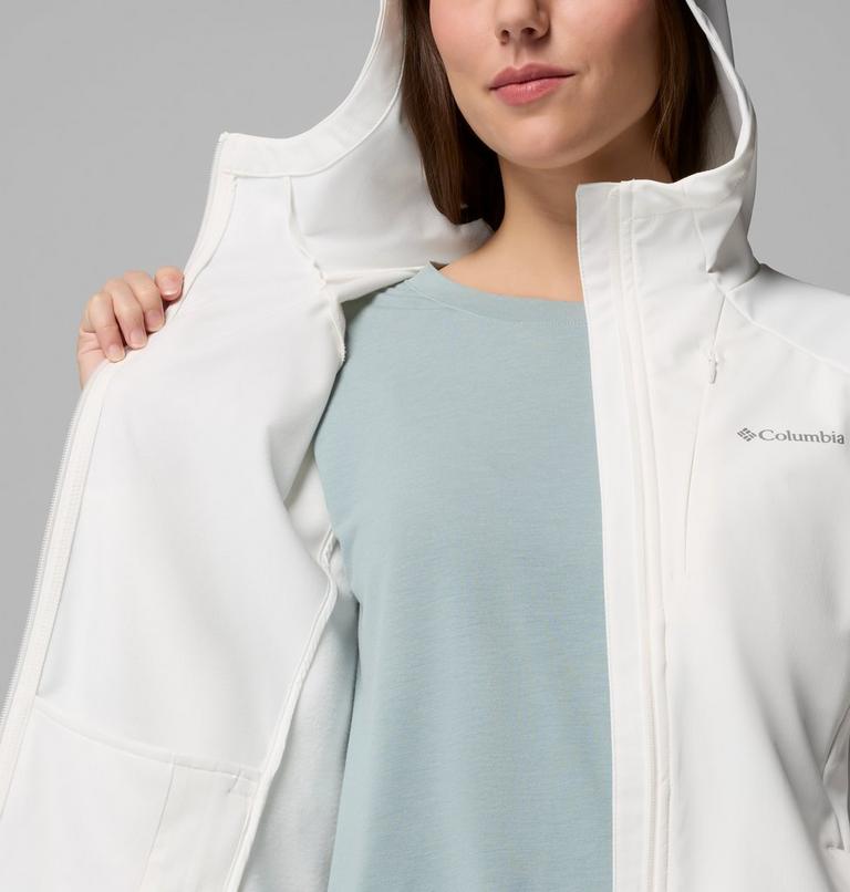 Women's Trailborne Hooded Softshell Jacket, Color: Sea Salt, image 6