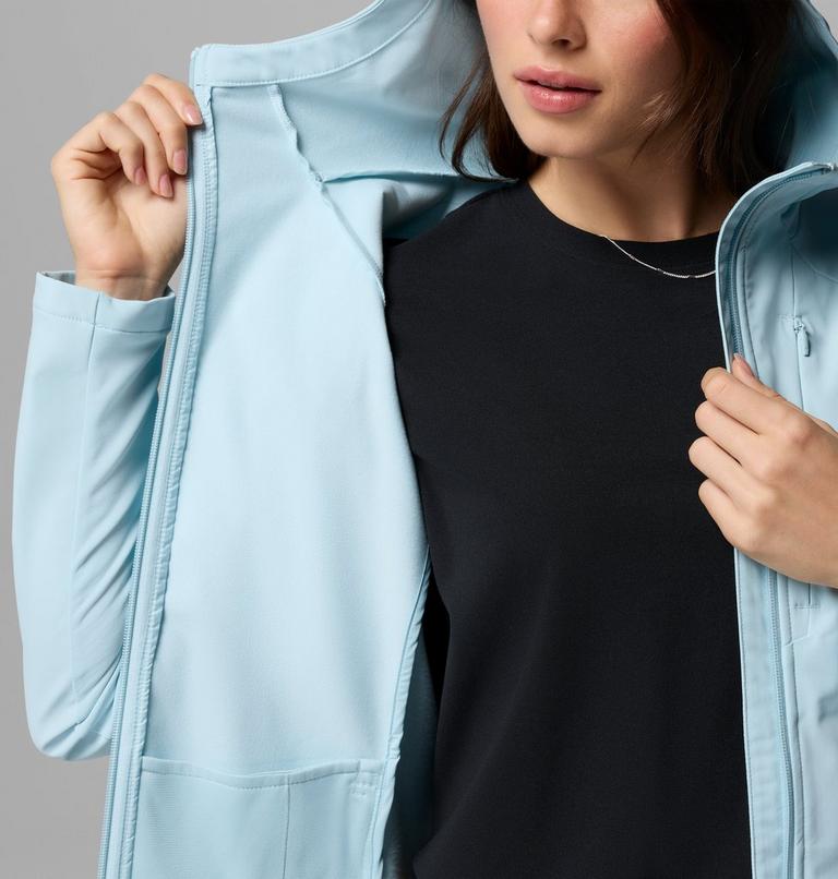 Women's Trailborne Hooded Softshell Jacket, Color: Marine Light, image 6