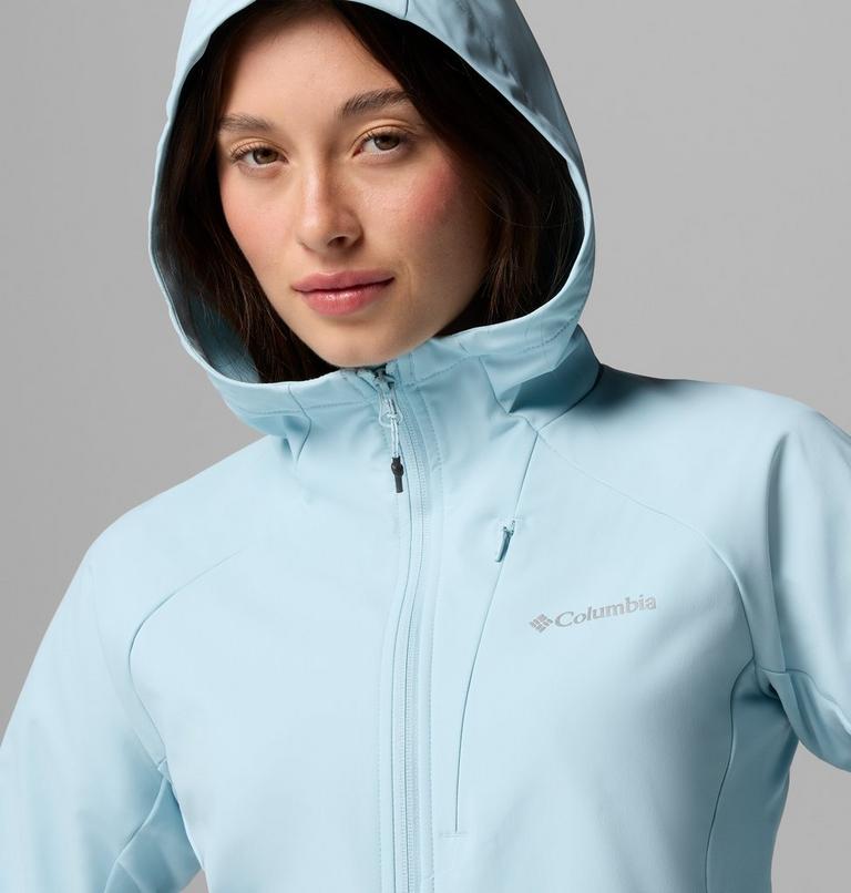 Women's Trailborne Hooded Softshell Jacket, Color: Marine Light, image 7