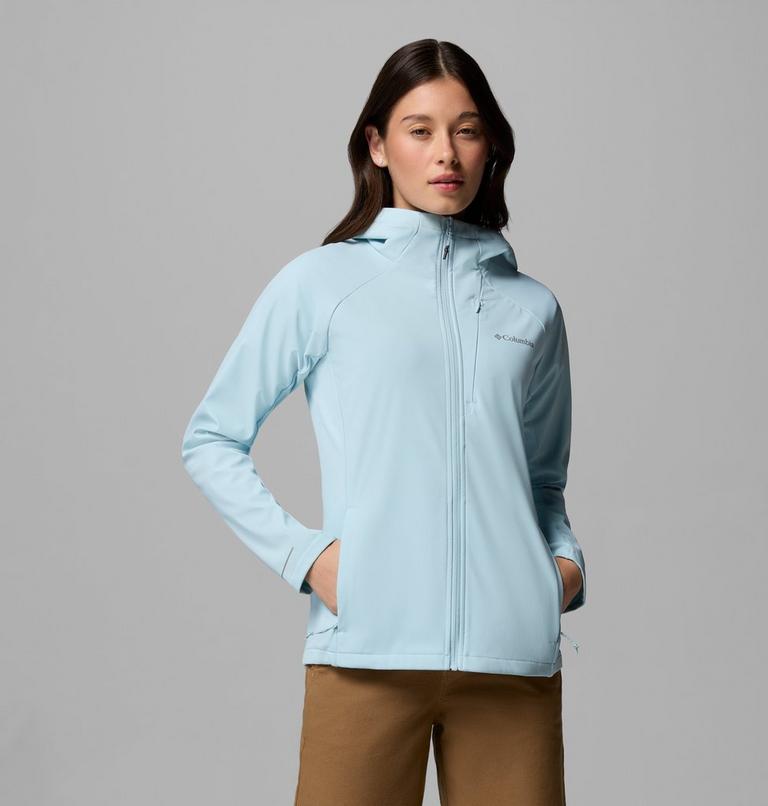 Women's Trailborne Hooded Softshell Jacket, Color: Marine Light, image 1