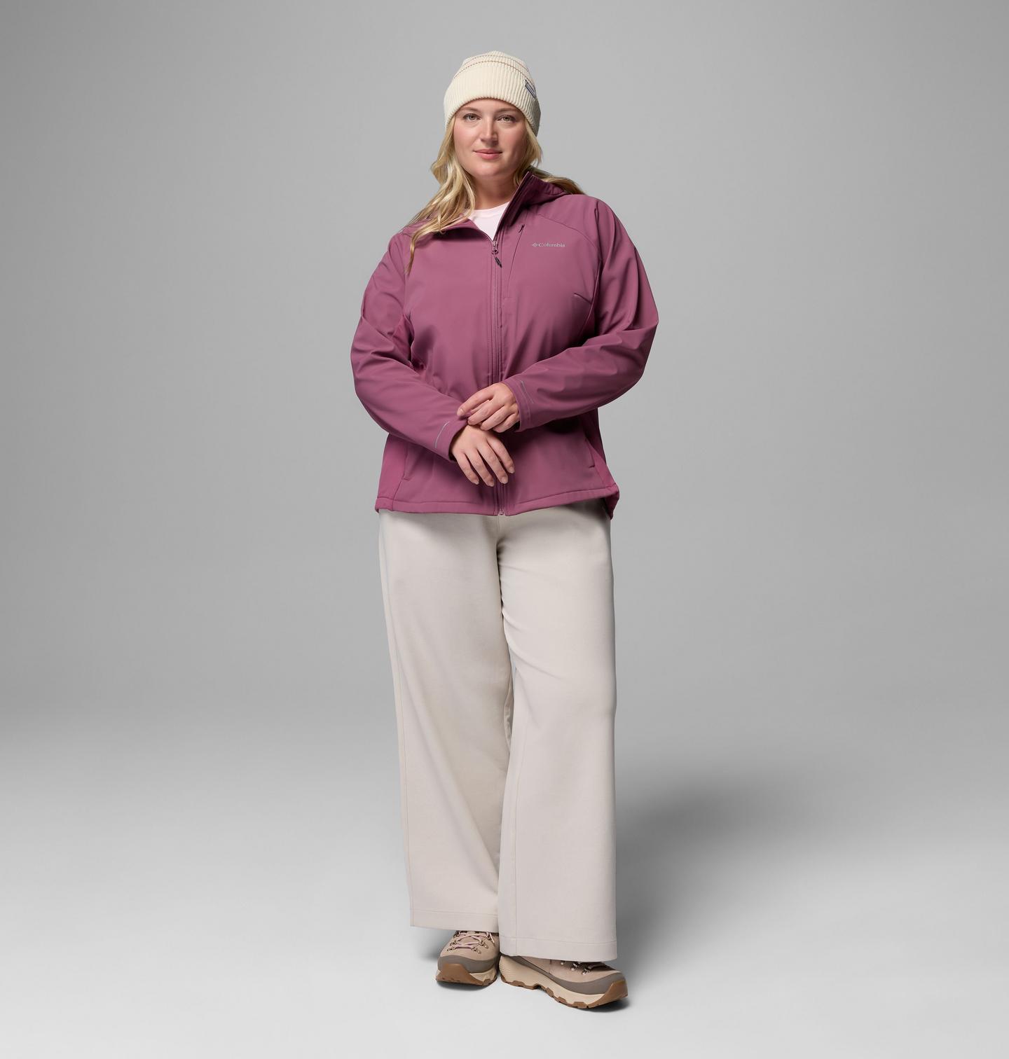 Женские куртки Columbia Trailborne Softshell - Plus Size, цвет: Состаренный розовато-лиловый — фото 2