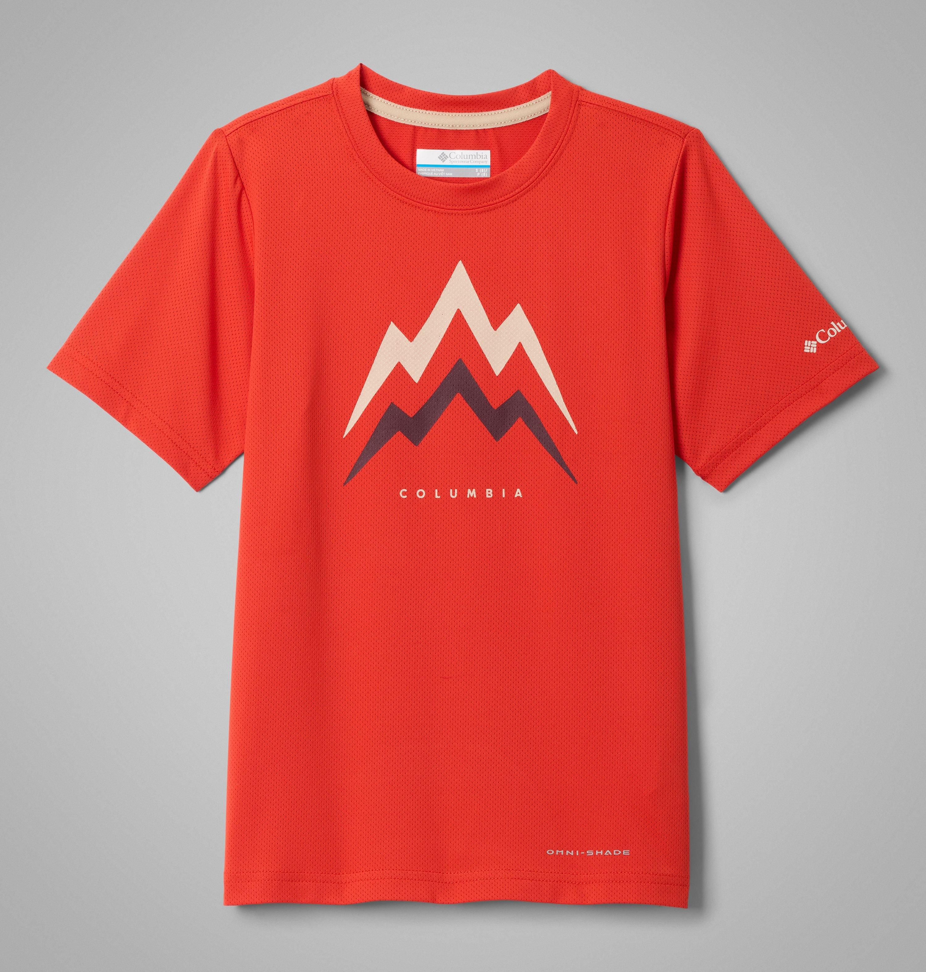 Columbia Boys' Tech Trail Utility Short Sleeve Graphic Crew-