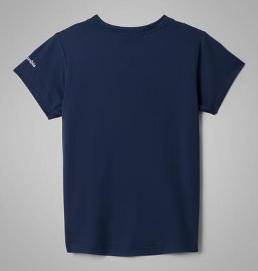 Girls' Tech Trail Utility Graphic T-Shirt, Color: Collegiate Navy, Rainbow Ridge, image 3