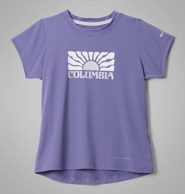 Girls' Tech Trail Utility Graphic T-Shirt, Color: Stormwatch, Floral Groove, image 3
