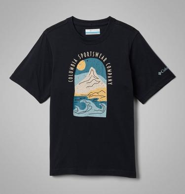 Boys' Valley Creek II Organic Cotton T-Shirt, Color: Black, Cozy Coastline, image 3