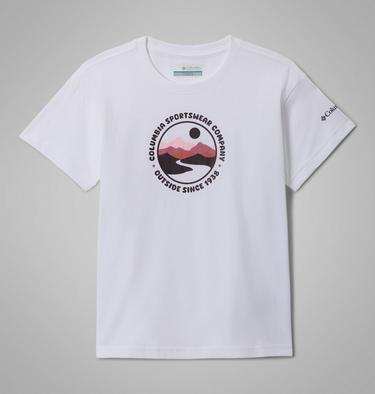 Girls' Mission Lake II Organic Cotton T-Shirt, Color: White, Bubbly Scoped View, image 3