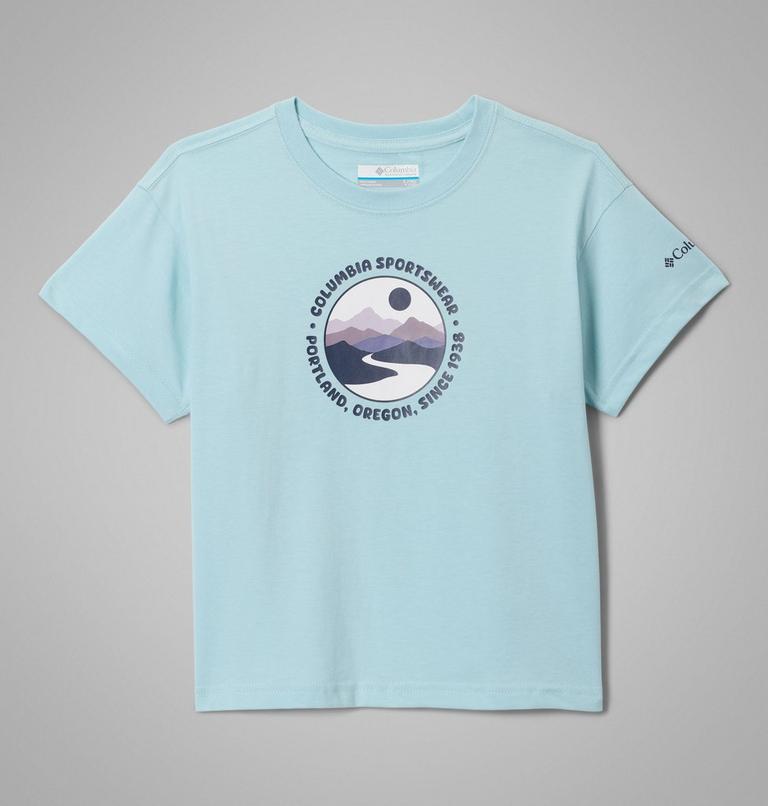 Girls' Mission Lake II Organic Cotton T-Shirt, Color: Marine Light, Bubbly Scoped View, image 1