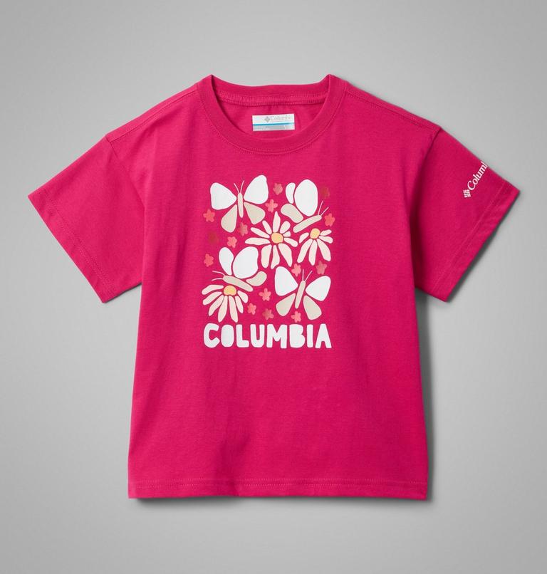 Girls' Mission Lake II Organic Cotton T-Shirt, Color: Guava Pink, Floral Frenzy, image 1