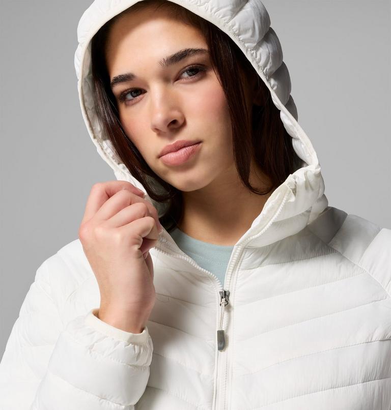 Chaqueta aislante h&iacute;brida Powder Pass III para mujer, Color: Sea Salt, Dark Stone, image 6