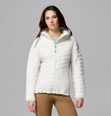 Women's Powder Pass III Hybrid Insulated Jacket, Color: Sea Salt, Dark Stone, image 3