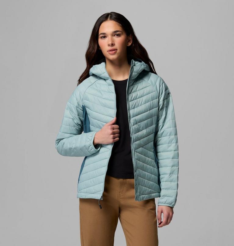 Women's Powder Pass III Hybrid Insulated Jacket, Color: Crushed Blue, Everblue, image 5