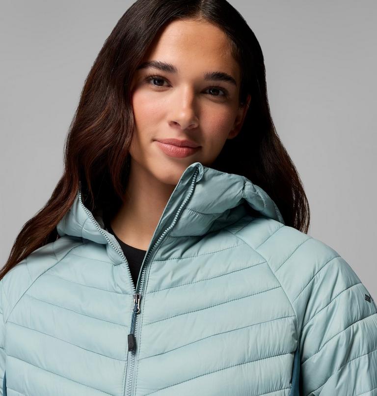 Women's Powder Pass III Hybrid Insulated Jacket, Color: Crushed Blue, Everblue, image 6