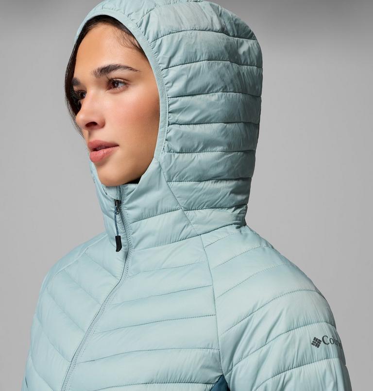 Women's Powder Pass III Hybrid Insulated Jacket, Color: Crushed Blue, Everblue, image 7