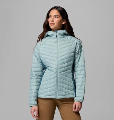 Chaqueta aislante h&iacute;brida Powder Pass III para mujer, Color: Crushed Blue, Everblue, image 5