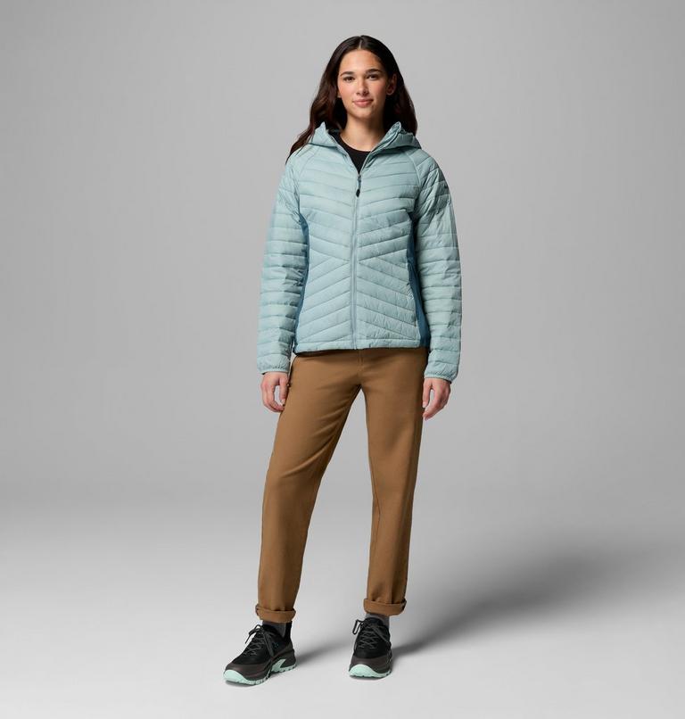 Women's Powder Pass III Hybrid Insulated Jacket, Color: Crushed Blue, Everblue, image 2